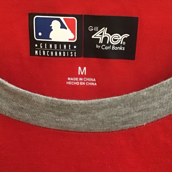 MLB G-III 4Her by Carl Banks “Boston Red Sox” Hi-Lo Graphic Tee NWT Size: Med - Picture 5 of 5